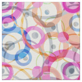 Tissu Pois multicolores, cercles sur un blanc (Fermer)