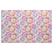 Tissu Pois multicolores, cercles sur un blanc (Fat Quarter)