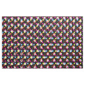 Tissu Pois multicolores sur noir (Yard)