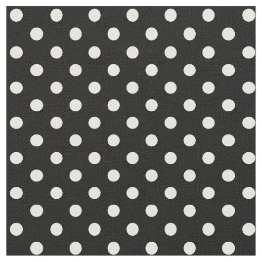 Tissu Pois noir et blanc (Fermer)