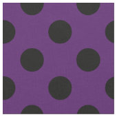 Tissu Pois noir sur le pourpre de prune (Fermer)