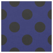 Tissu Pois noirs sur bleu marine (Fermer)