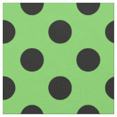 Tissu pois noirs sur le vert citron (Fermer)
