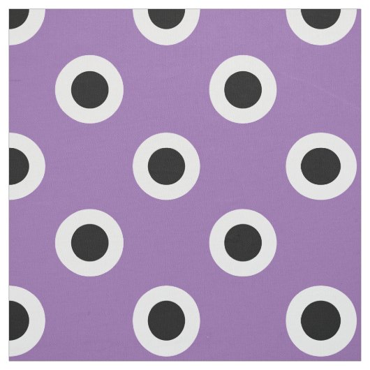 Tissu Pois noirs sur violet (Échantillon)