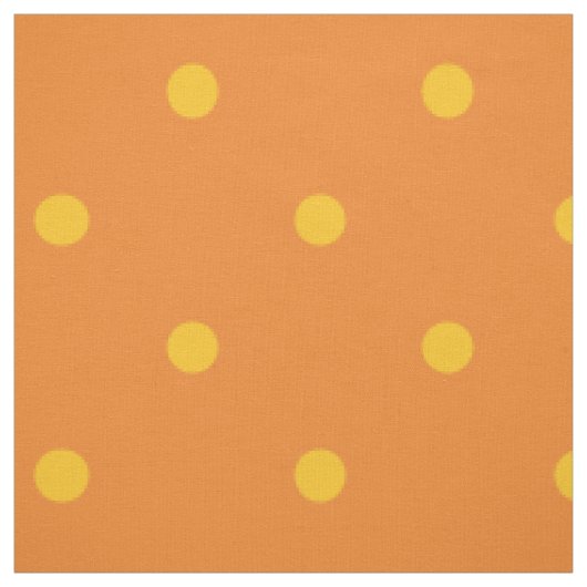 Tissu Pois orange et jaune (Échantillon)