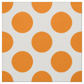 Tissu Pois orange sur blanc (Échantillon)