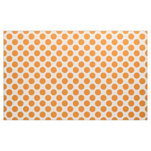 Tissu Pois orange sur blanc (Yard)