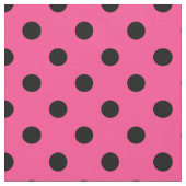 Tissu Pois rose noir Textile (Fermer)