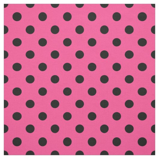 Tissu Pois rose noir Textile (Échantillon)