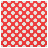 Tissu Pois rouges et blancs (Échantillon)