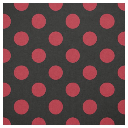 Tissu pois rouges et noirs (Échantillon)