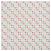 Tissu Pois rouges, gris et blancs (Échantillon)