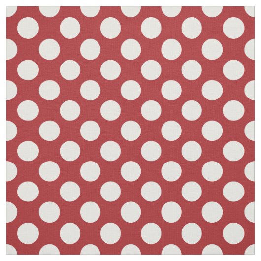 Tissu Pois rouges, Motif à points polka, points, pointil (Échantillon)