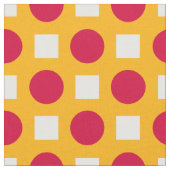 Tissu Pois rouges sur jaune (Fermer)