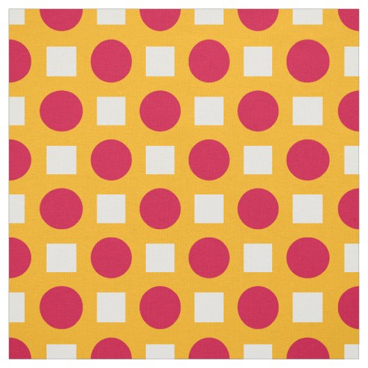 Tissu Pois rouges sur jaune (Échantillon)