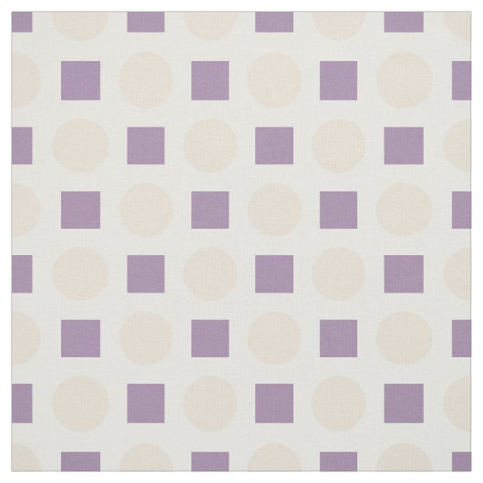 Tissu Pois tan et carrés lavande (Échantillon)