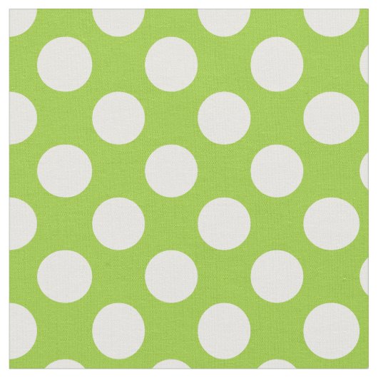 Tissu Pois vert pomme et blanc (Fermer)