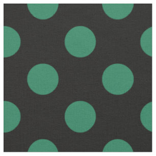 Tissu pois verts et noirs