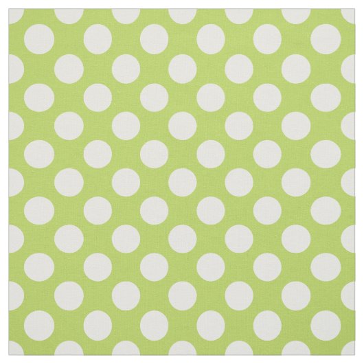 Tissu Pois verts, Motif à points Polka, points, pointill (Échantillon)