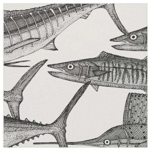 Tissu poisson atlantique noir (Échantillon)