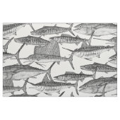 Tissu poisson atlantique noir (Fat Quarter)