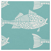 Tissu Poisson blanc (Fermer)