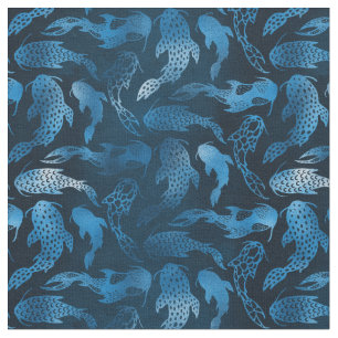Tissu Poisson bleu