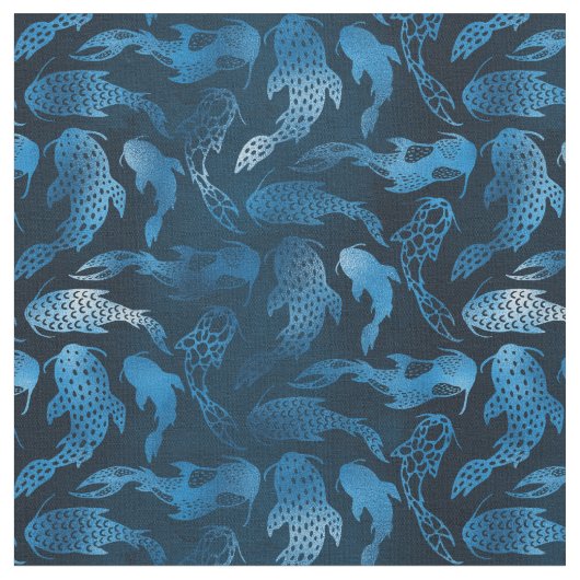Tissu Poisson bleu (Fermer)