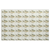 Tissu Poisson d'eau douce sur la carte (Fat Quarter)