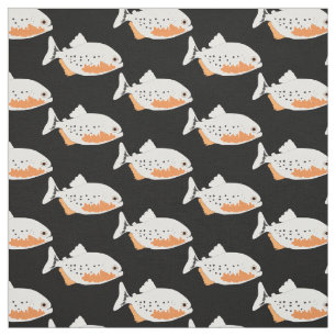 Tissu Poisson Piranha Poisson Rouge Ceinture Piranhas Fu