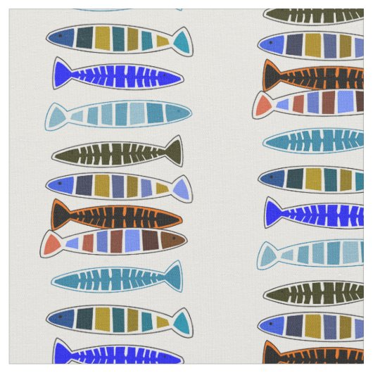 Tissu Poisson rayé multicolore Thunder_Cove (Fermer)