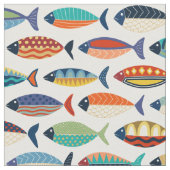 Tissu poisson rétro (Fermer)