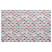 Tissu poisson rétro rose (Fat Quarter)