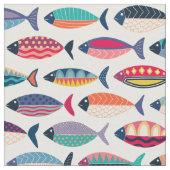 Tissu poisson rétro rose (Fermer)