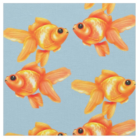 Tissu Poisson rouge mignon (Fermer)