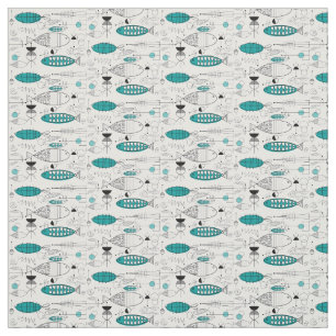 Tissu Poisson Whimsical moderne du milieu du siècle Retr