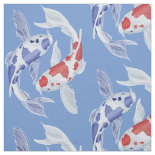 Tissu Poisson Yin yang koi