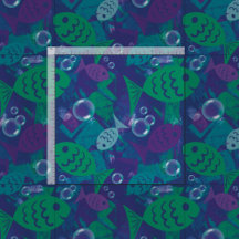 Poissons et bulles Vibrant Reef Motif