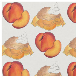 Tissu Poissons frais Fruit Georgia Poeach Cobbler Desser