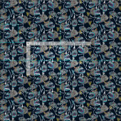 Tissu poissons-pêcheurs de fond (Carreau)