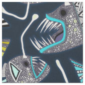 Tissu poissons-pêcheurs de fond (Fermer)