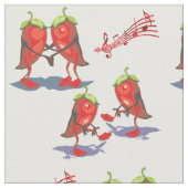 Tissu Poivrons de piment de danse (Fermer)