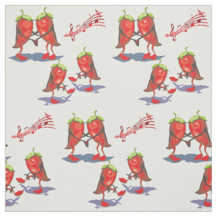 Tissu Poivrons de piment de danse