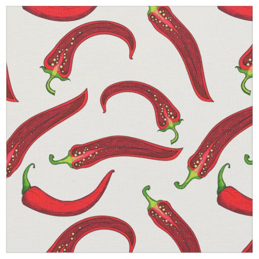 Tissu poivrons rouges (Fermer)