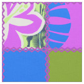 Tissu Pokii Hawaiian Floral et Patchwork de points (Fermer)
