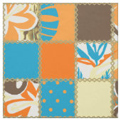 Tissu Pokii Hawaiian Floral et Patchwork de points (Échantillon)