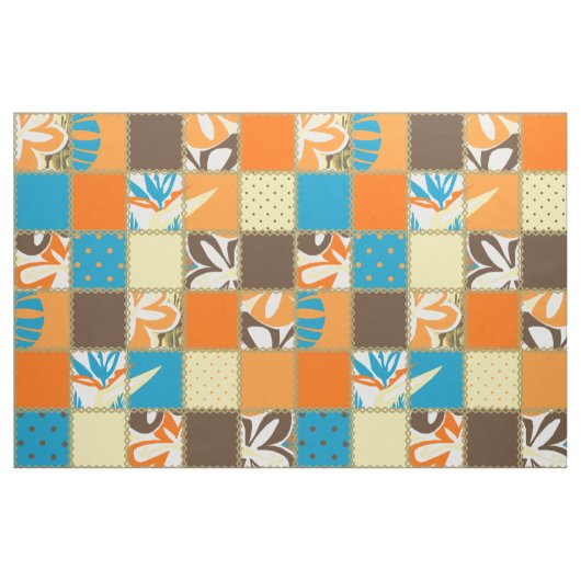 Tissu Pokii Hawaiian Floral et Patchwork de points (Fat Quarter)