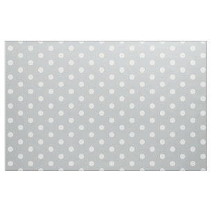 Tissu Polka blanc gris