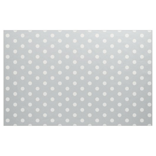 Tissu Polka blanc gris (Yard)