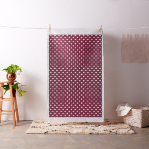 Tissu Polka blanche croise sur mûrier